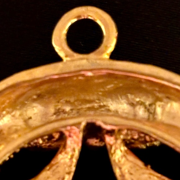 SOLVAR IRISH CELTIC CLADDAGH GOLD PLATED W CUBIC ZIRCONIA ORNAMENT/PENDANT RARE - Picture 5 of 7